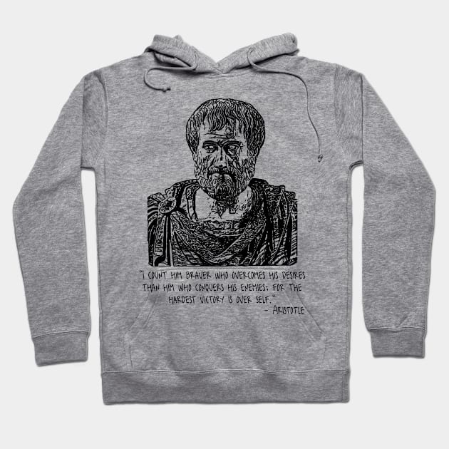 Aristotle Quote Hoodie by Yethis